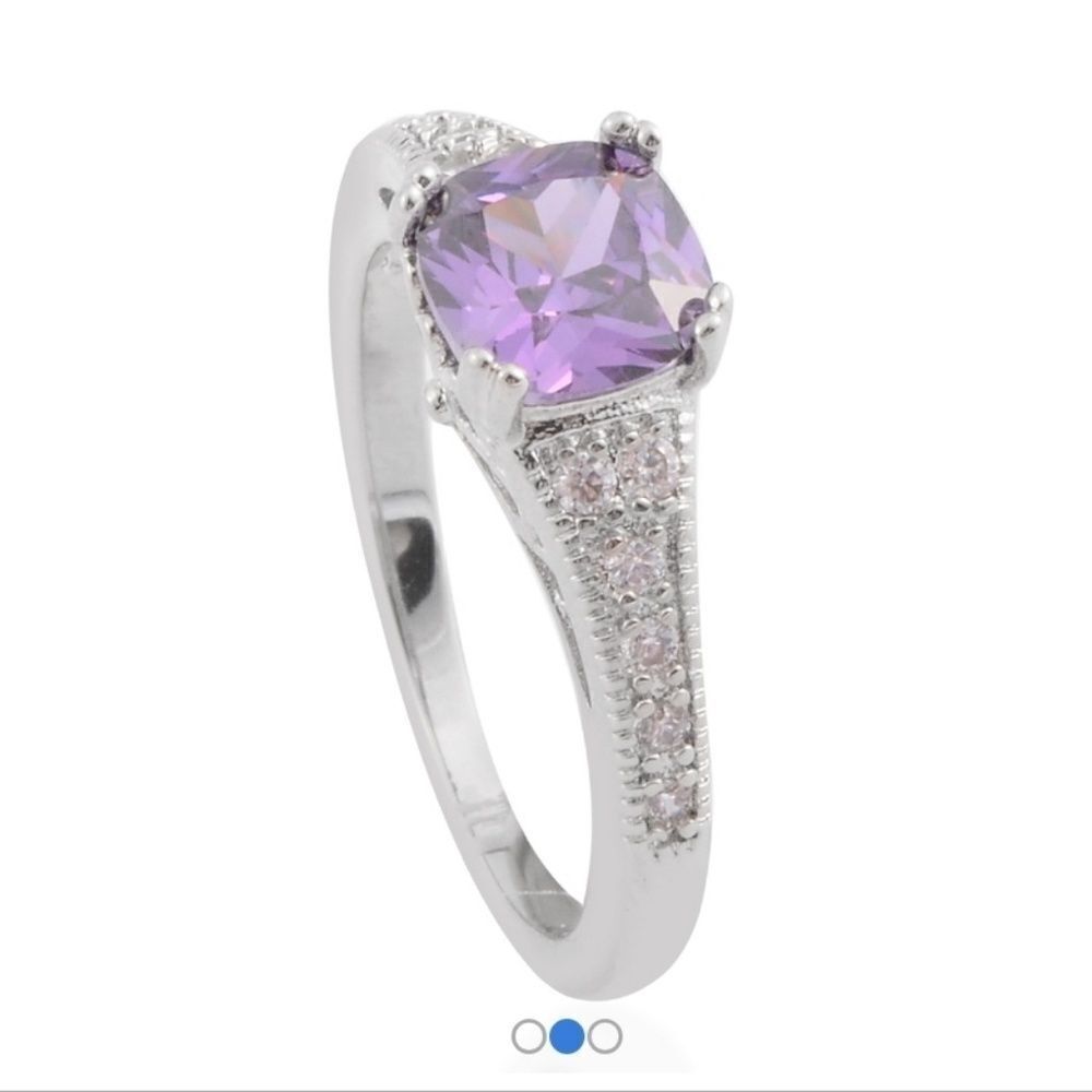 Simulated Amethyst Ring  - Picture 5 of 8